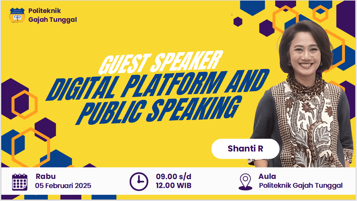 Kuliah Umum Digital Platform & Public Speaking Bersama Ibu Shanti Ruwyastuti