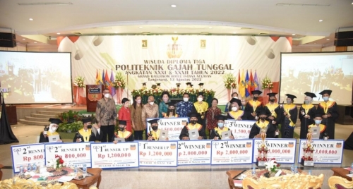 Wisuda Politeknik Gajah Tunggal Angkatan XXXI dan XXXII Tahun 2022 pada 13 Agustus 2022